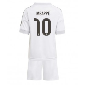 Real Madrid Kylian Mbappe #10 Replika babykläder Hemmaställ Barn 2025-26 Kortärmad (+ korta byxor)